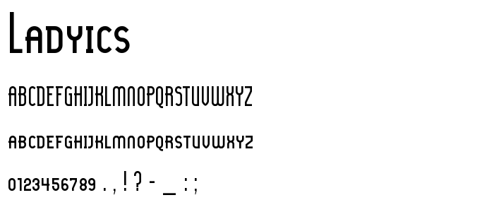 Ladyics font