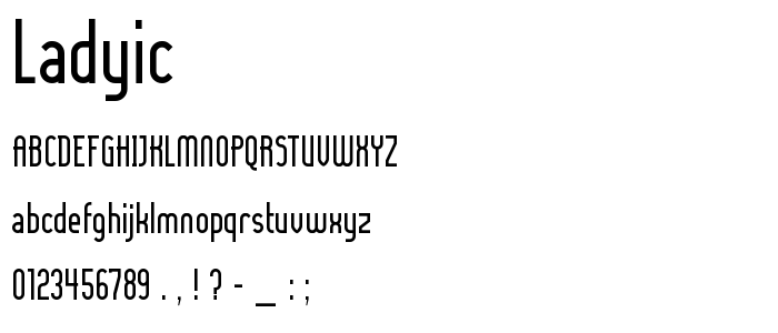 Ladyic font