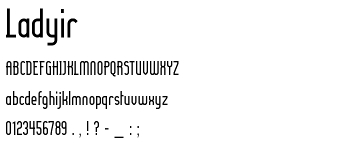 Ladyir font