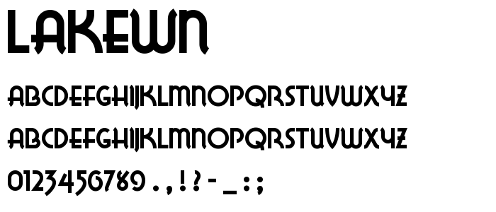Lakewn font