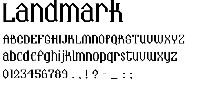 Landmark font