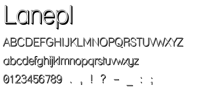 Lanepl font