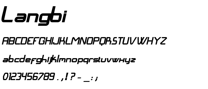 Langbi font