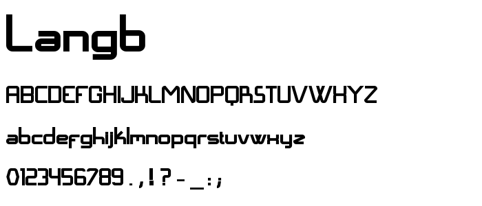 Langb font