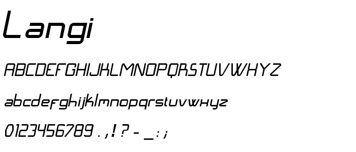 Langi font