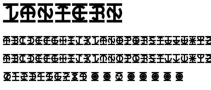 Lantern font