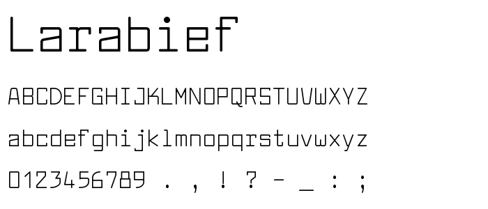 Larabief font