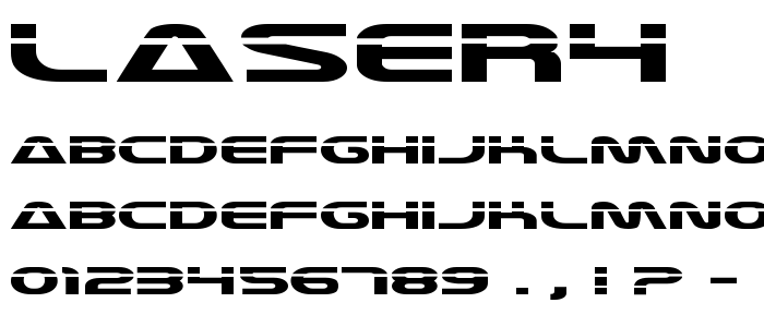 Laser4 font