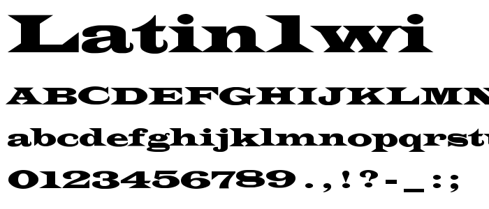 Latin1wi font