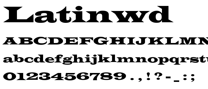 Latinwd font