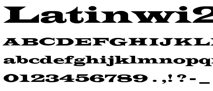Latinwi2 font