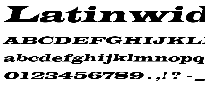 Latinwid font
