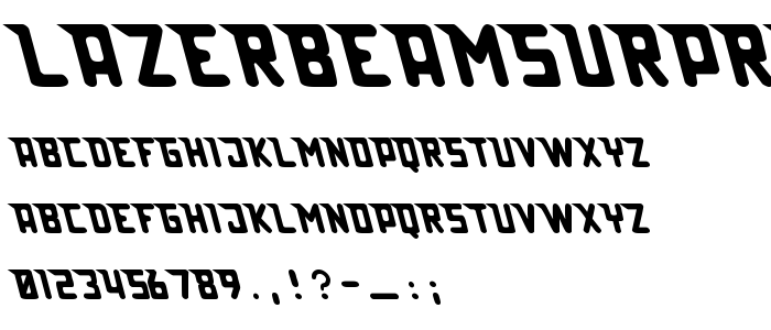 Lazerbeamsurprise font