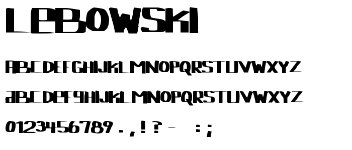 Lebowski font
