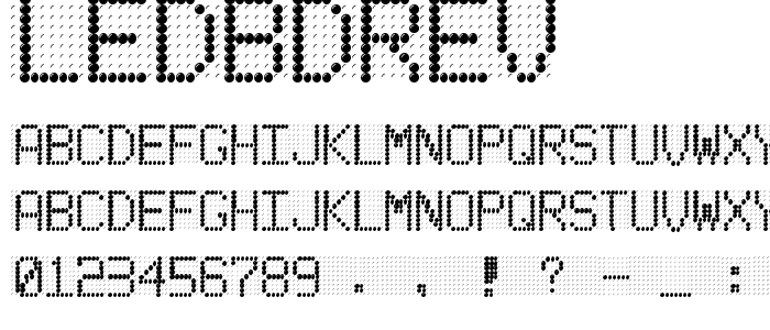 Ledbdrev font