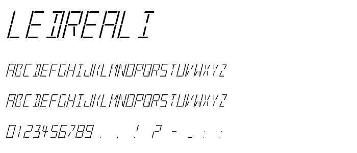 Ledreali font