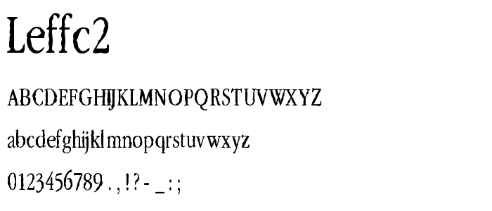 Leffc2 font