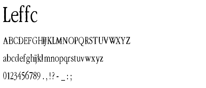 Leffc font