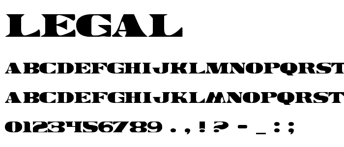 Legal font