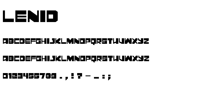 Lenid font