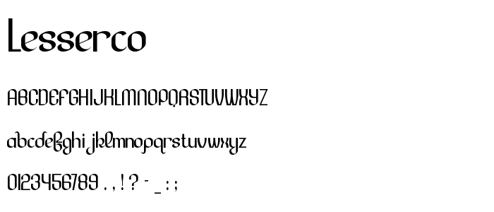 Lesserco font