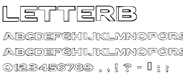 Letterb font