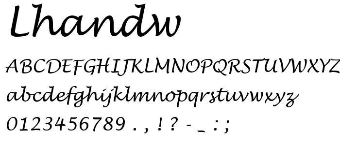 Lhandw font