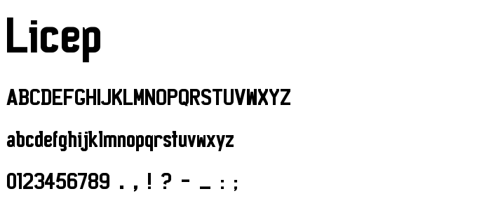 Licep font