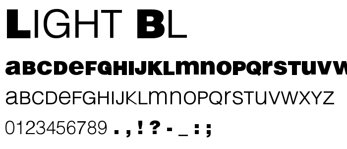 Light_Bl font