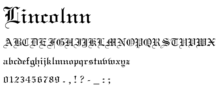 Lincolnn font