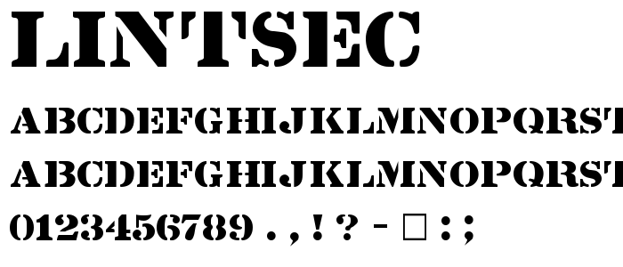 Lintsec font