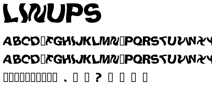 Linups font