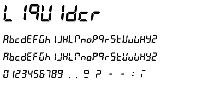 Liquidcr font