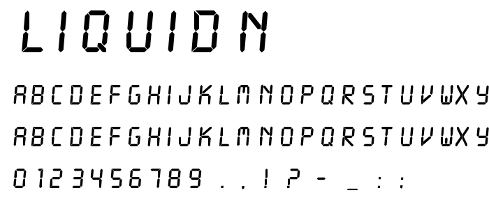 Liquidn font