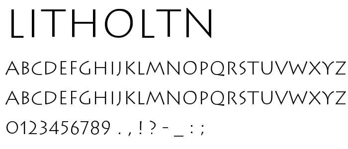 Litholtn font