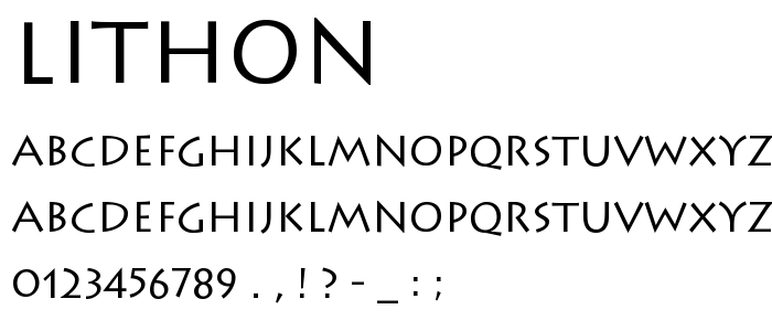 Lithon font