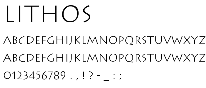 Lithos font