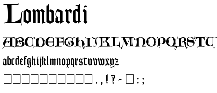 Lombardi font