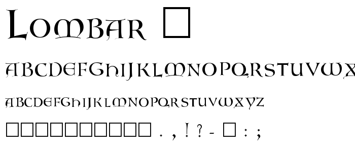 Lombar_1 font