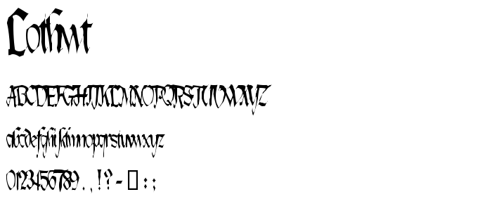 Lothwt font