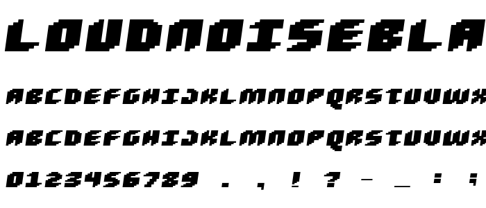 Loudnoiseblackskew font