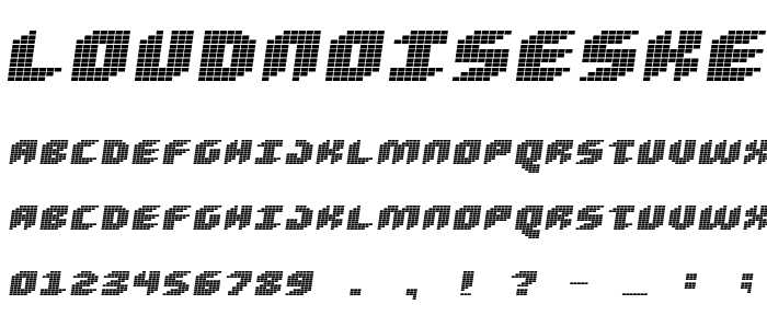 Loudnoiseskew font