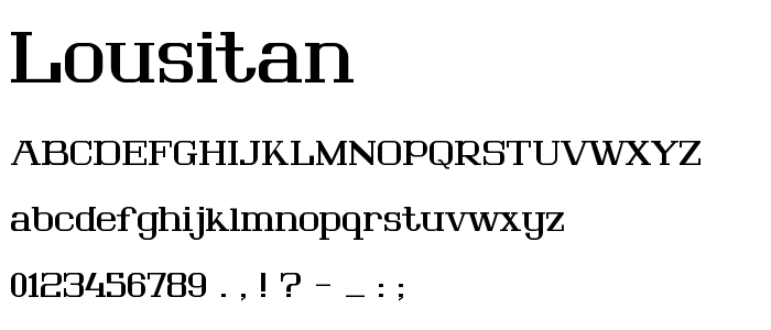 Lousitan font