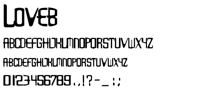 Loveb font