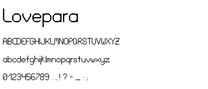 Lovepara font