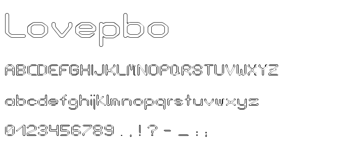 Lovepbo font