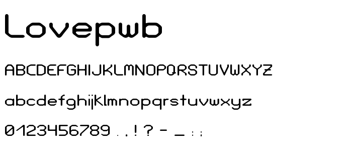 Lovepwb font