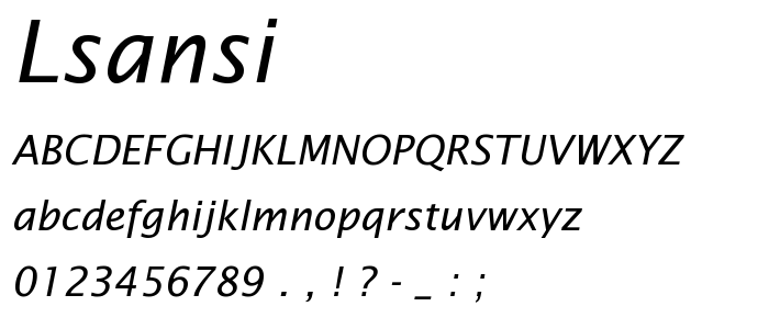 Lsansi font