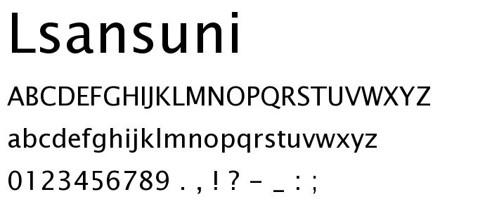 Lsansuni font