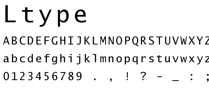 Ltype font